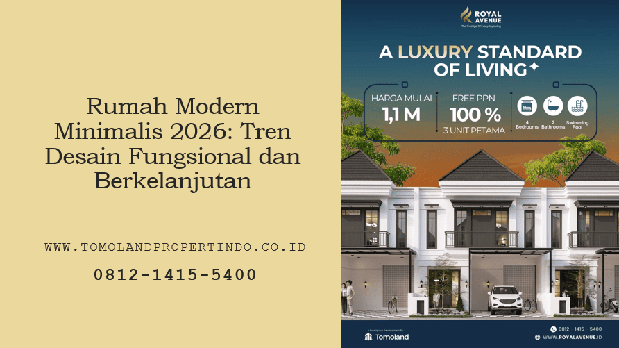 Rumah Modern Minimalis 2026: Tren Desain Fungsional dan Berkelanjutan