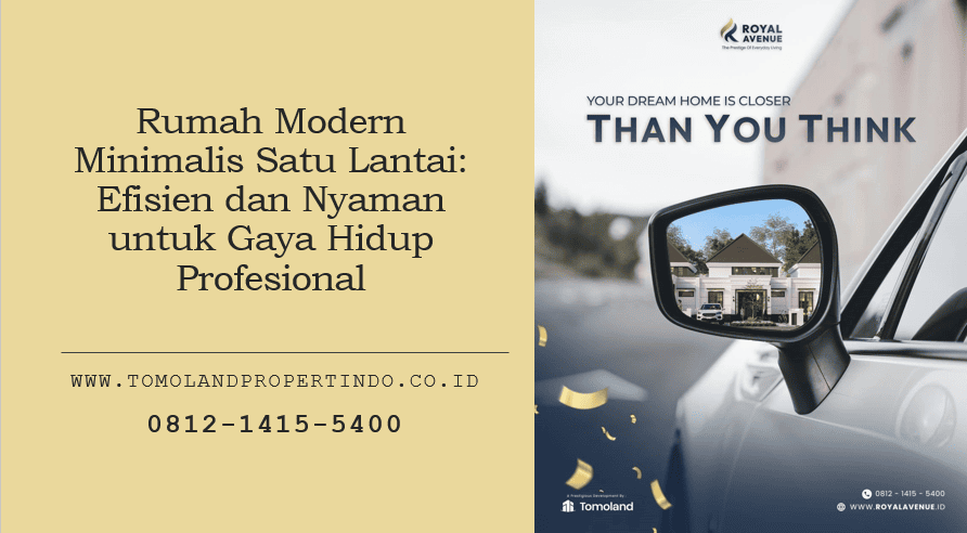 Rumah Modern Minimalis Satu Lantai: Efisien dan Nyaman untuk Gaya Hidup Profesional