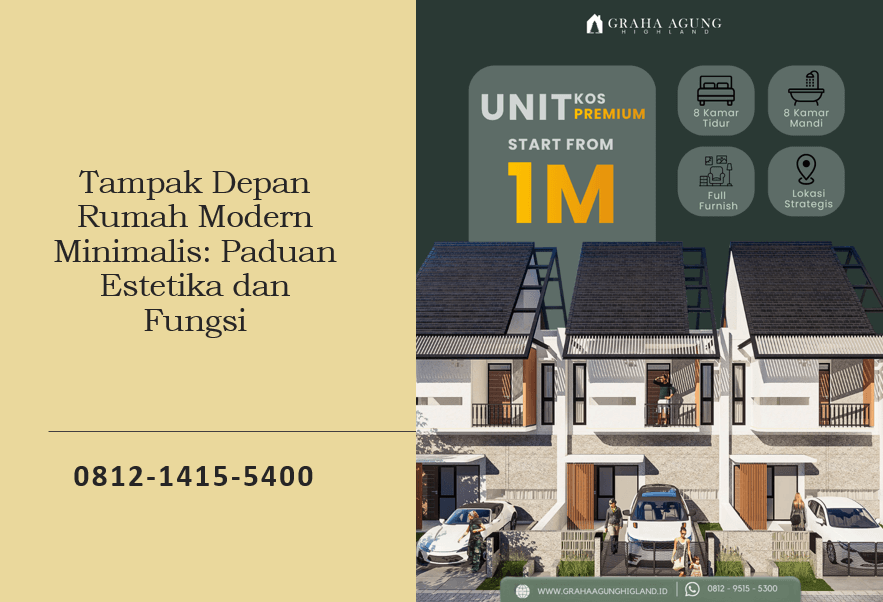 Tampak Depan Rumah Modern Minimalis: Paduan Estetika dan Fungsi