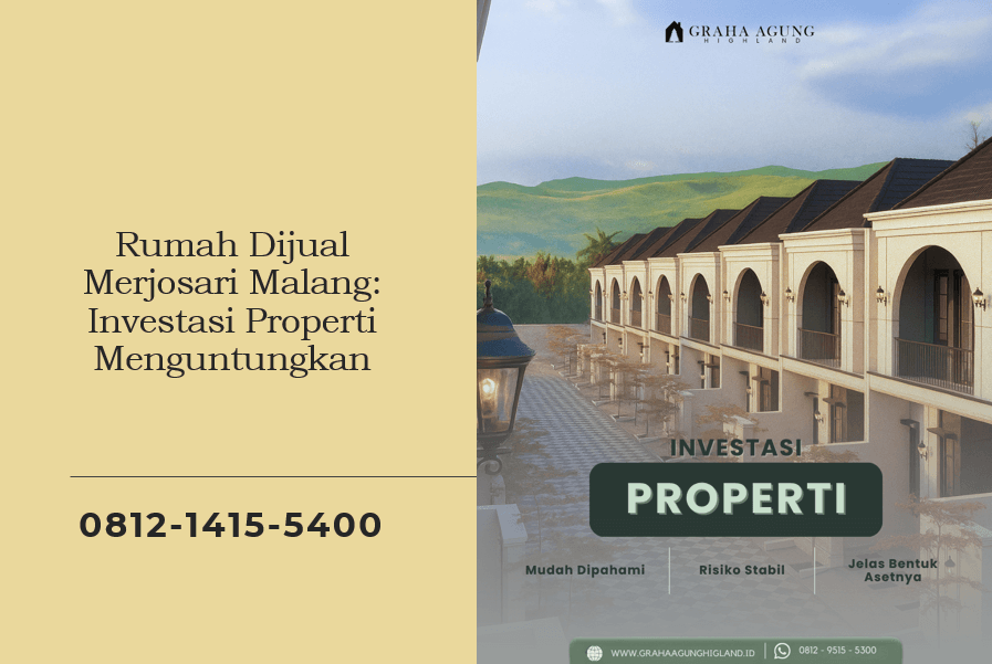 Rumah Dijual Merjosari Malang: Investasi Properti Menguntungkan