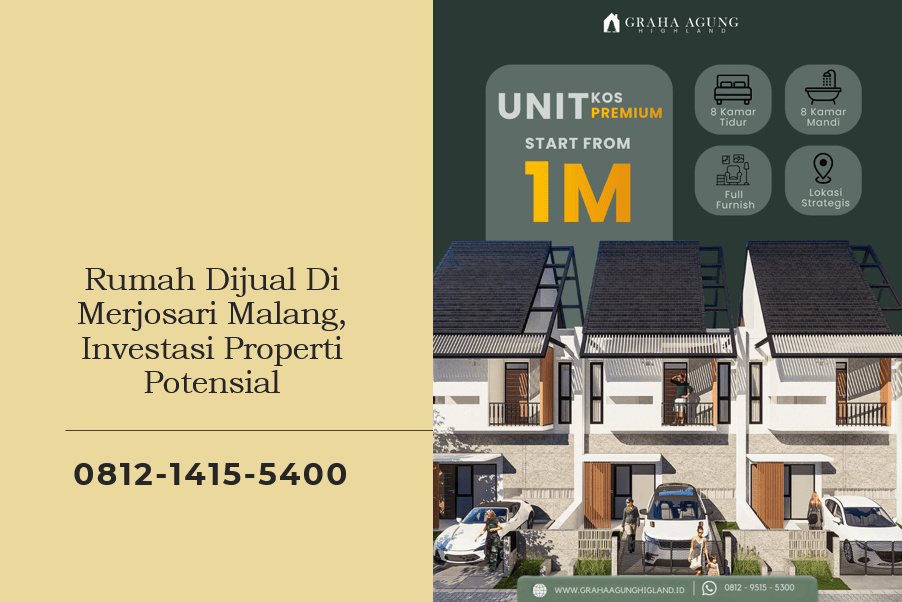 Rumah Dijual Di Merjosari Malang, Investasi Properti Potensial