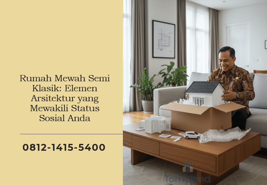 Rumah Mewah Semi Klasik Elemen Arsitektur yang Mewakili Status Sosial Anda