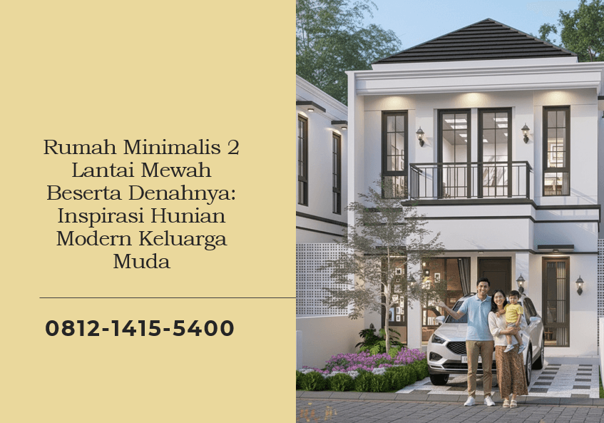 Rumah Minimalis 2 Lantai Mewah Beserta Denahnya Inspirasi Hunian Modern Keluarga Muda