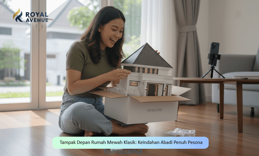 Tampak Depan Rumah Mewah Klasik Keindahan Abadi Penuh Pesona