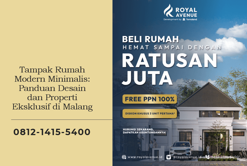 Tampak Rumah Modern Minimalis Panduan Desain dan Properti Eksklusif di Malang