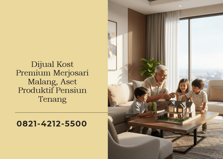 Dijual Kost Premium Merjosari Malang, Aset Produktif Pensiun Tenang