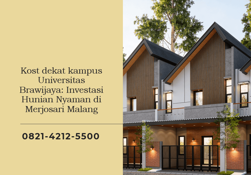 Kost dekat kampus Universitas Brawijaya Investasi Hunian Nyaman di Merjosari Malang