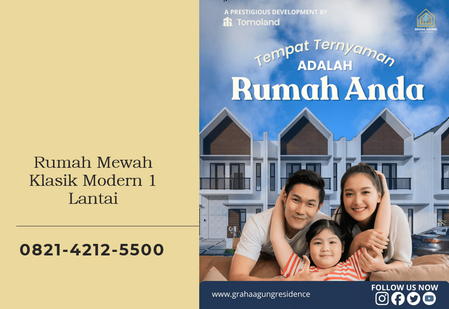 Rumah Mewah Klasik Modern 1 Lantai