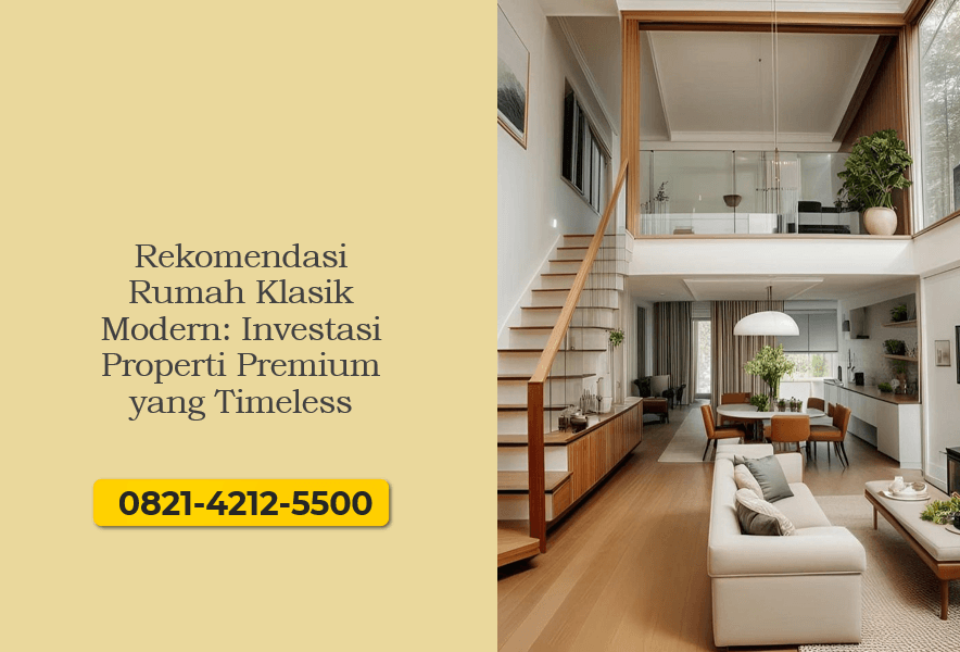 Rekomendasi Rumah Klasik Modern Investasi Properti Premium yang Timeless