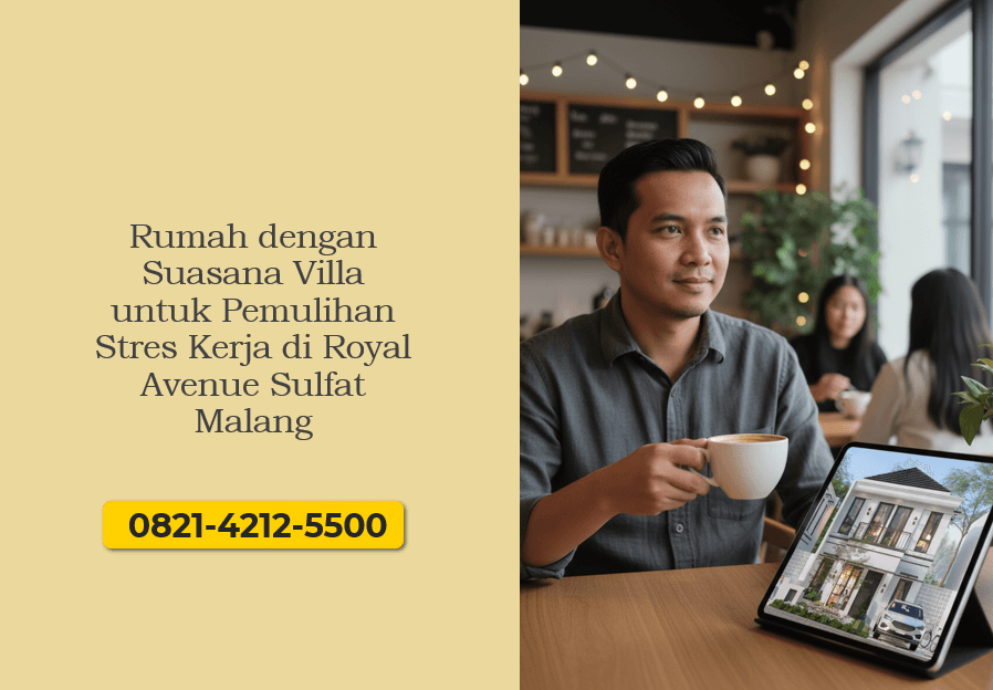 Rumah dengan Suasana Villa untuk Pemulihan Stres Kerja di Royal Avenue Sulfat Malang