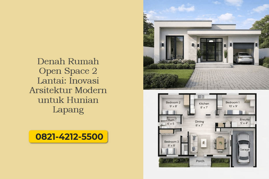 Denah Rumah Open Space 2 Lantai Inovasi Arsitektur Modern untuk Hunian Lapang