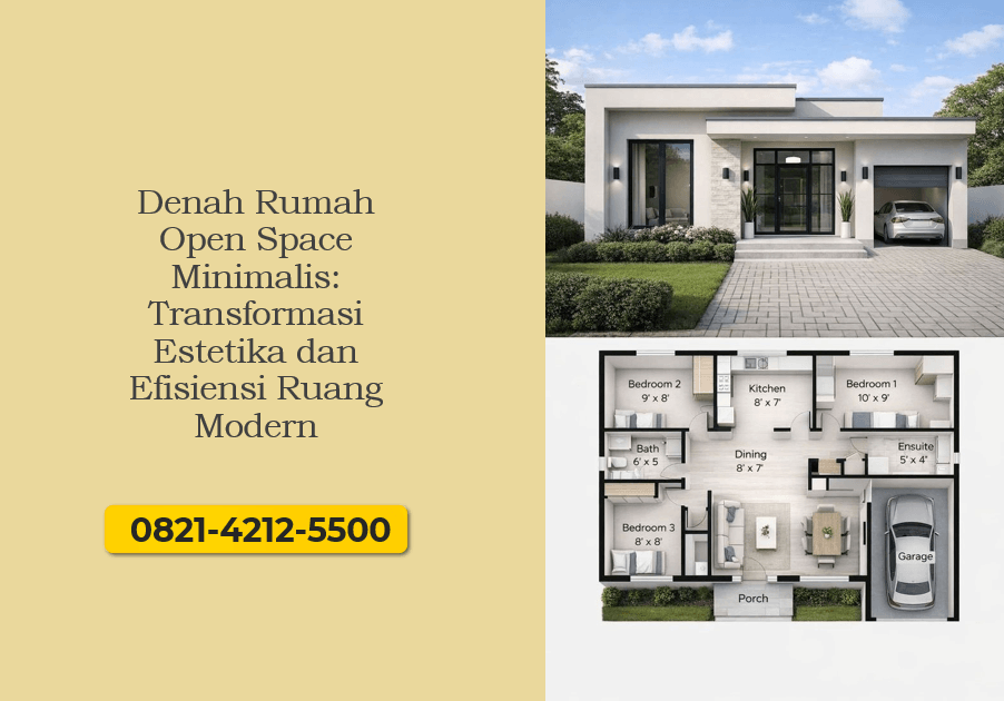 Denah Rumah Open Space Minimalis Transformasi Estetika dan Efisiensi Ruang Modern