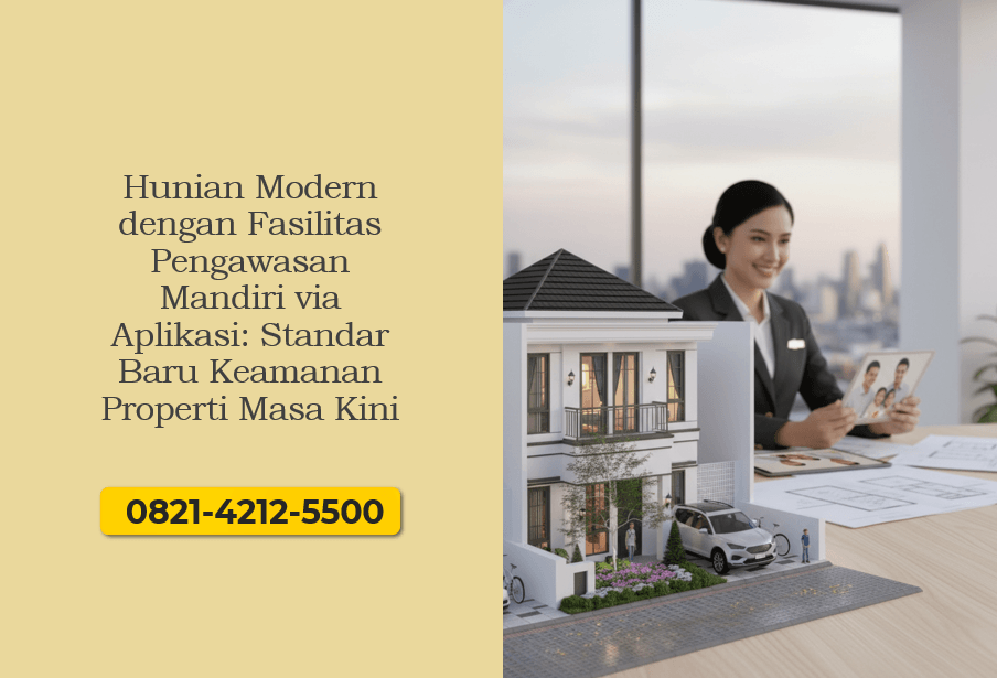 Hunian Modern dengan Fasilitas Pengawasan Mandiri via Aplikasi Standar Baru Keamanan Properti Masa Kini