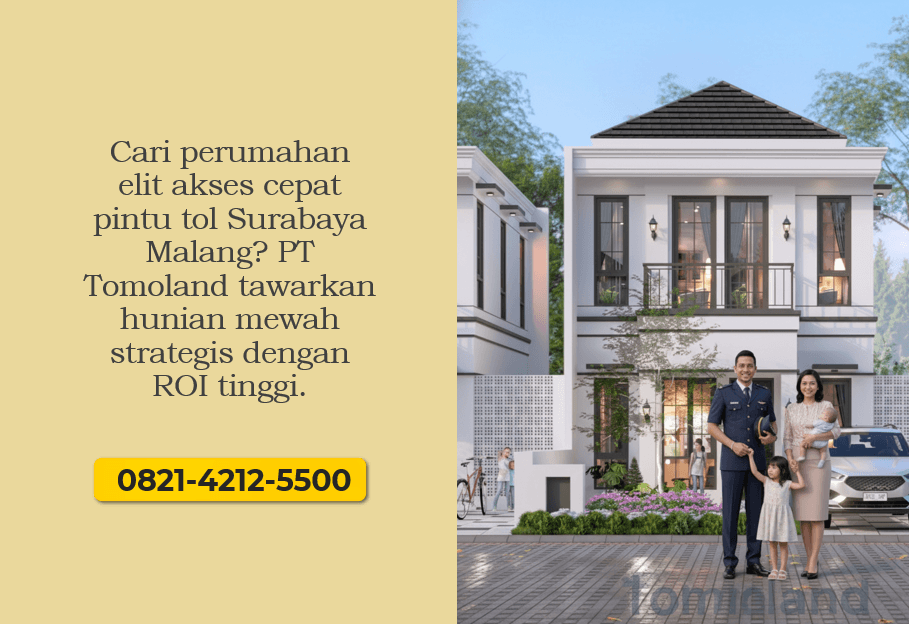 Perumahan Elit Akses Cepat Pintu Tol Surabaya Malang Investasi Properti Strategis Masa Depan