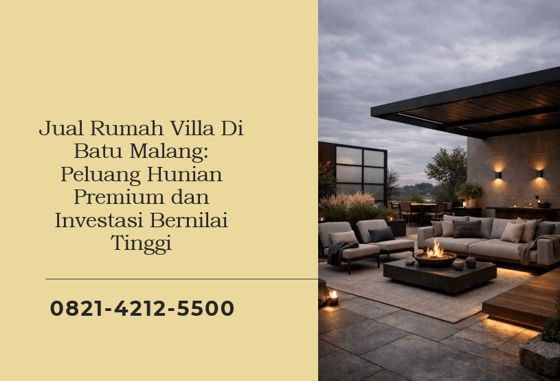 Jual Rumah Villa Di Batu Malang: Peluang Hunian Premium dan Investasi Bernilai Tinggi