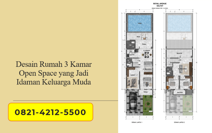 Desain Rumah 3 Kamar Open Space yang Jadi Idaman Keluarga Muda